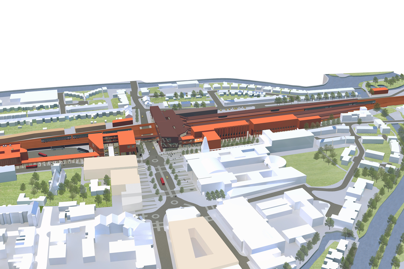 Oxford Trainstation Masterplan Birdseyeview Cardiff Architects Jersey