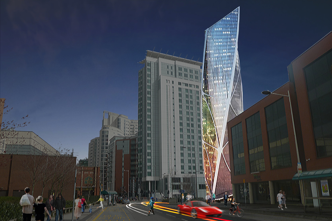 Cardiff-Residential-Tower-street-render-architects-cardiff